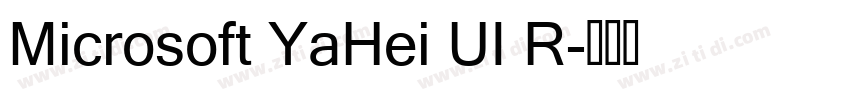 Microsoft YaHei UI R字体转换